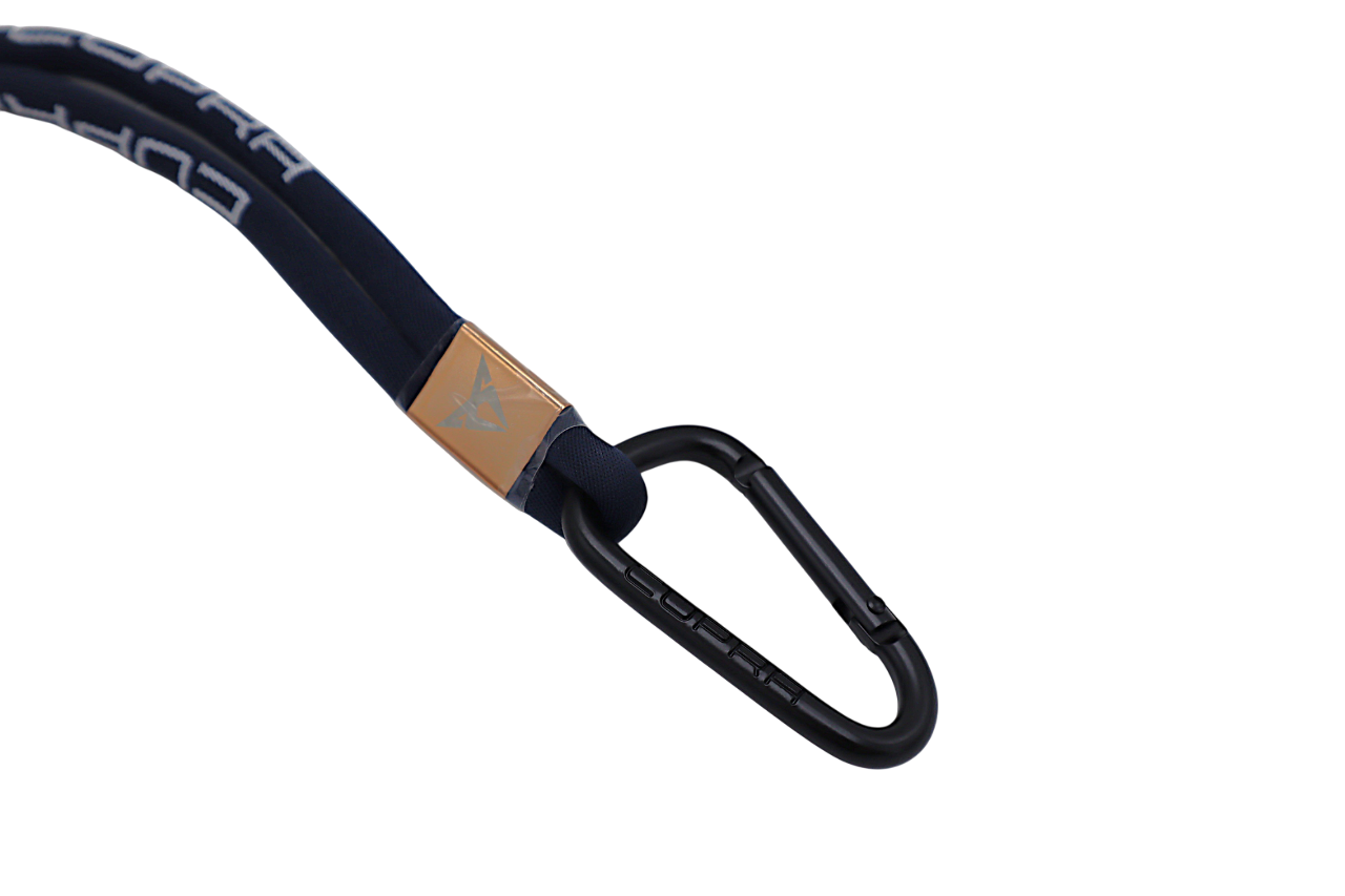 Original Seat Cupra Lanyard Schlüsselband Schlüsselanhänger Karabiner Moonslate blau